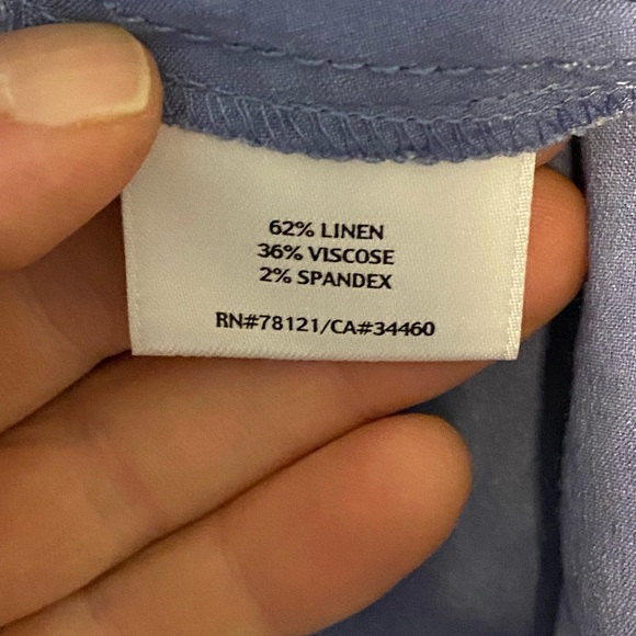 NWT Eileen Fisher U Neck Aster Blue Sleeveless Linen Viscose Stretch Large Dress - Picture 7 of 9